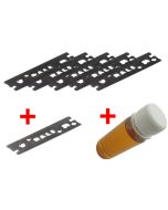 Pack 30mm : 5 chrome blades + 1 carbide blade + special oil